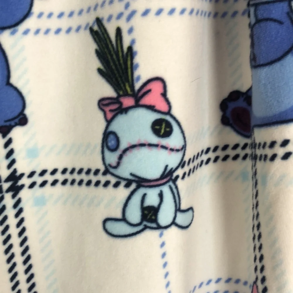 DISNEY STITCH size large unisex super soft pajama loungewear pants w/ elastic - Picture 10 of 12